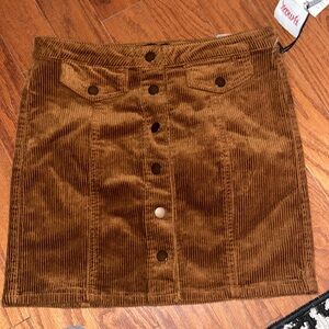 Brown corduroy skirt